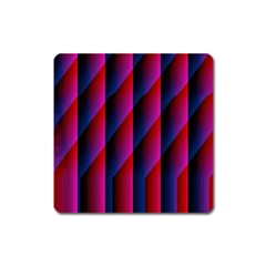 Photography Illustrations Line Wave Chevron Red Blue Vertical Light Square Magnet by Mariart