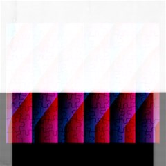 Photography Illustrations Line Wave Chevron Red Blue Vertical Light Rectangular Jigsaw Puzzl