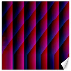 Photography Illustrations Line Wave Chevron Red Blue Vertical Light Canvas 20  X 20   by Mariart