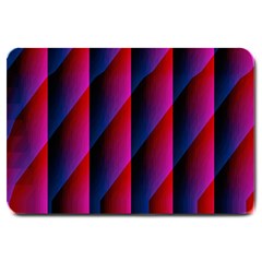 Photography Illustrations Line Wave Chevron Red Blue Vertical Light Large Doormat 