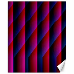 Photography Illustrations Line Wave Chevron Red Blue Vertical Light Canvas 11  x 14  