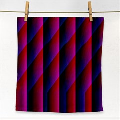 Photography Illustrations Line Wave Chevron Red Blue Vertical Light Face Towel