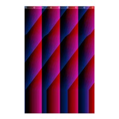 Photography Illustrations Line Wave Chevron Red Blue Vertical Light Shower Curtain 48  X 72  (small)  by Mariart