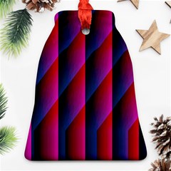 Photography Illustrations Line Wave Chevron Red Blue Vertical Light Ornament (bell) by Mariart