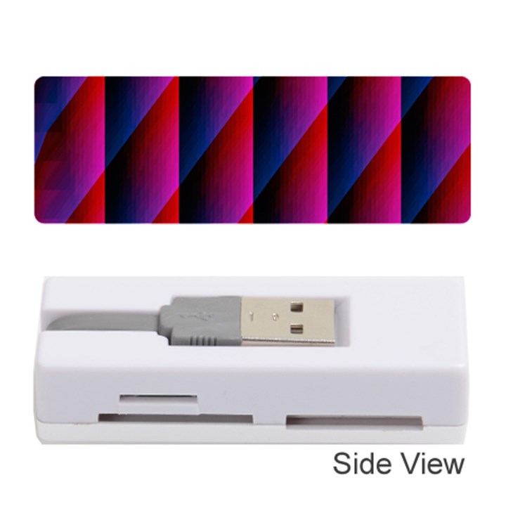 Photography Illustrations Line Wave Chevron Red Blue Vertical Light Memory Card Reader (Stick) 