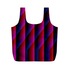 Photography Illustrations Line Wave Chevron Red Blue Vertical Light Full Print Recycle Bags (m)  by Mariart