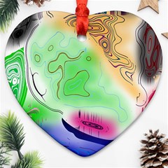 Mirror Light Heart Ornament (two Sides) by Mariart