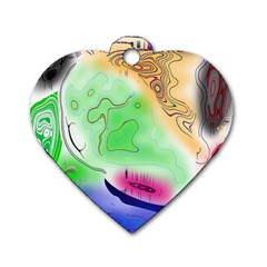 Mirror Light Dog Tag Heart (one Side) by Mariart