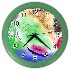 Mirror Light Color Wall Clocks by Mariart