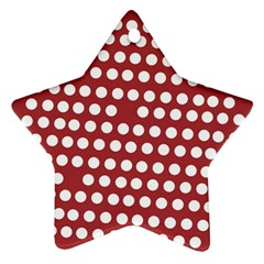 Pink White Polka Dots Ornament (star)