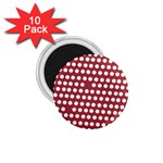 Pink White Polka Dots 1.75  Magnets (10 pack)  Front