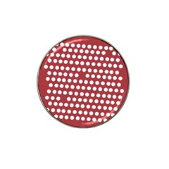 Pink White Polka Dots Hat Clip Ball Marker (10 Pack) by Mariart