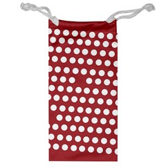 Pink White Polka Dots Jewelry Bag by Mariart