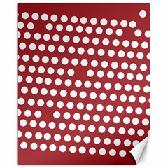 Pink White Polka Dots Canvas 16  X 20   by Mariart