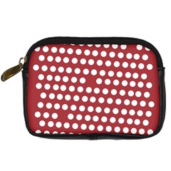 Pink White Polka Dots Digital Camera Cases