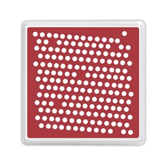 Pink White Polka Dots Memory Card Reader (square)  by Mariart