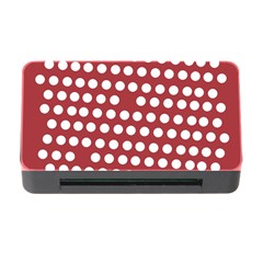 Pink White Polka Dots Memory Card Reader With Cf