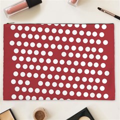 Pink White Polka Dots Cosmetic Bag (xxl) 