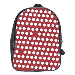 Pink White Polka Dots School Bags (xl)  by Mariart