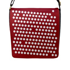 Pink White Polka Dots Flap Messenger Bag (l)  by Mariart