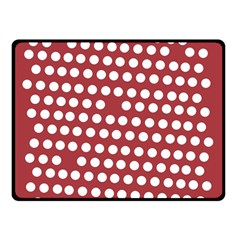 Pink White Polka Dots Double Sided Fleece Blanket (small)  by Mariart