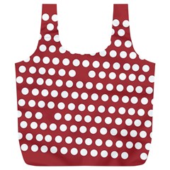 Pink White Polka Dots Full Print Recycle Bags (l)  by Mariart