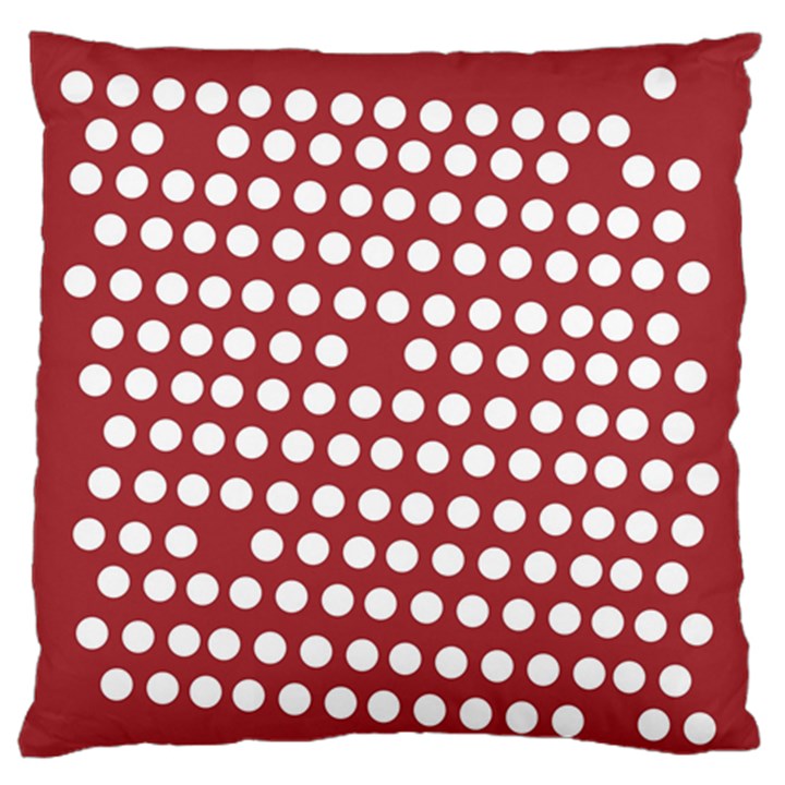 Pink White Polka Dots Standard Flano Cushion Case (One Side)