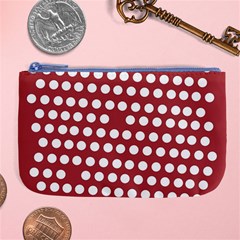 Pink White Polka Dots Large Coin Purse