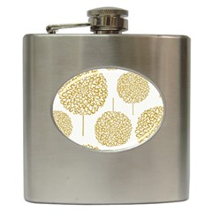 Loboloup Hydrangea Quote Floral And Botanical Flower Hip Flask (6 Oz) by Mariart