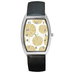 Loboloup Hydrangea Quote Floral And Botanical Flower Barrel Style Metal Watch by Mariart