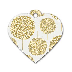 Loboloup Hydrangea Quote Floral And Botanical Flower Dog Tag Heart (two Sides)