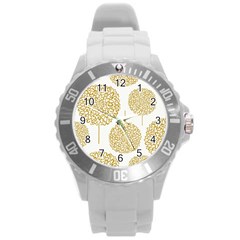 Loboloup Hydrangea Quote Floral And Botanical Flower Round Plastic Sport Watch (l) by Mariart