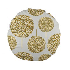 Loboloup Hydrangea Quote Floral And Botanical Flower Standard 15  Premium Flano Round Cushions