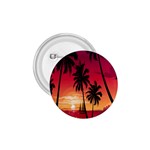 Nature Palm Trees Beach Sea Boat Sun Font Sunset Fabric 1.75  Buttons Front