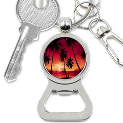 Nature Palm Trees Beach Sea Boat Sun Font Sunset Fabric Button Necklaces