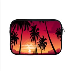 Nature Palm Trees Beach Sea Boat Sun Font Sunset Fabric Apple Macbook Pro 15  Zipper Case by Mariart