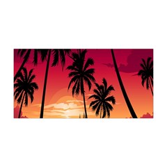 Nature Palm Trees Beach Sea Boat Sun Font Sunset Fabric Yoga Headband by Mariart