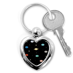 Planets Space Key Chains (heart) 