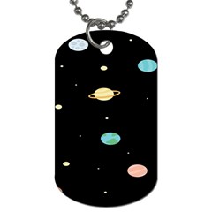 Planets Space Dog Tag (one Side) by Mariart