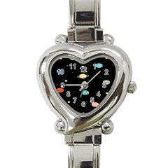 Planets Space Heart Italian Charm Watch by Mariart