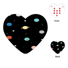 Planets Space Playing Cards (heart)  by Mariart