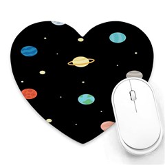 Planets Space Heart Mousepads