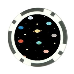 Planets Space Poker Chip Card Guard by Mariart