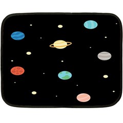 Planets Space Fleece Blanket (mini) by Mariart