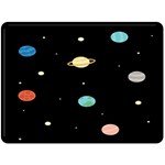 Planets Space Fleece Blanket (Large)  80 x60  Blanket Front