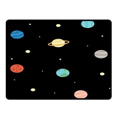 Planets Space Fleece Blanket (small) by Mariart