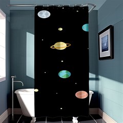 Planets Space Shower Curtain 36  X 72  (stall) 