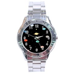 Planets Space Stainless Steel Analogue Watch by Mariart