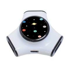 Planets Space 3-port Usb Hub by Mariart