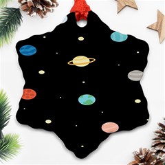 Planets Space Ornament (snowflake) by Mariart